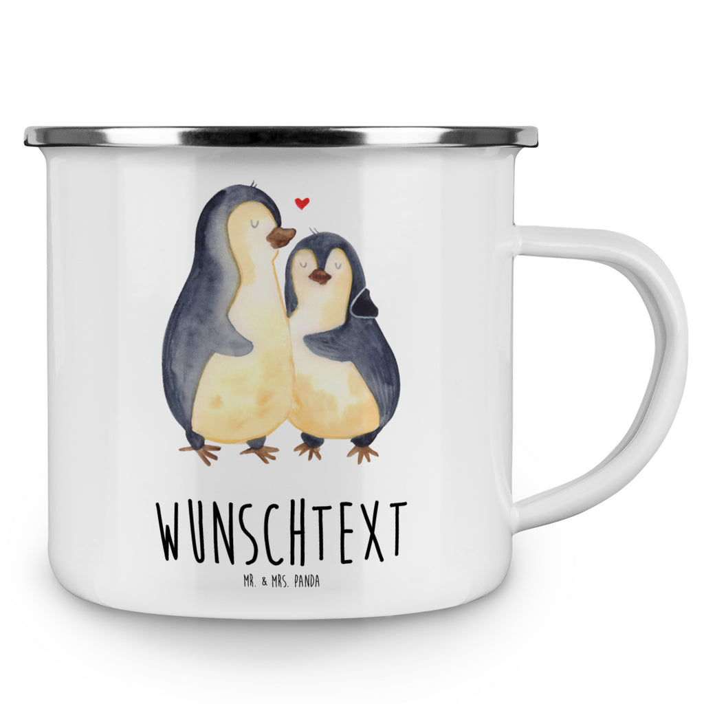 Personalisierte Emaille Tasse Pinguin umarmend Emaille Tasse personalisiert, Emaille Tasse mit Namen, Campingtasse personalisiert, Namenstasse, Campingtasse bedrucken, Campinggeschirr personalsisert, Pinguin, Liebe, Liebespaar, Liebesbeweis, Liebesgeschenk, Verlobung, Jahrestag, Hochzeitstag, Hochzeit, Hochzeitsgeschenk