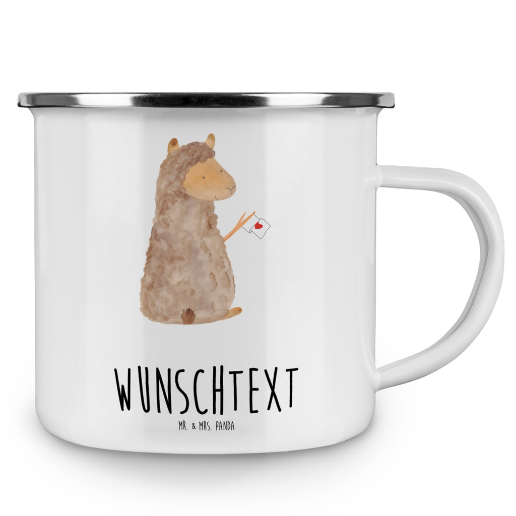 Personalisierte Emaille Tasse Alpaka Fahne Emaille Tasse personalisiert, Emaille Tasse mit Namen, Campingtasse personalisiert, Namenstasse, Campingtasse bedrucken, Campinggeschirr personalsisert, Alpaka, Lama, Alpakas, Lamas, Liebe