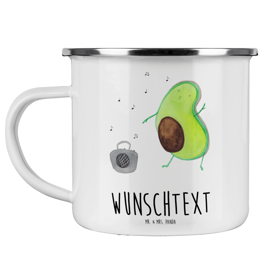 Personalisierte Emaille Tasse Avocado tanzt Emaille Tasse personalisiert, Emaille Tasse mit Namen, Campingtasse personalisiert, Namenstasse, Campingtasse bedrucken, Campinggeschirr personalsisert, Avocado, Veggie, Vegan, Gesund