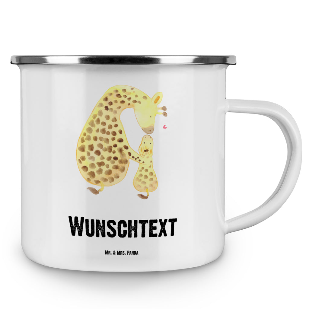 Personalisierte Emaille Tasse Giraffe mit Kind Emaille Tasse personalisiert, Emaille Tasse mit Namen, Campingtasse personalisiert, Namenstasse, Campingtasse bedrucken, Campinggeschirr personalsisert, Afrika, Wildtiere, Giraffe, Kind, Mutter, Mama, Tochter, Sohn, Lieblingsmensch