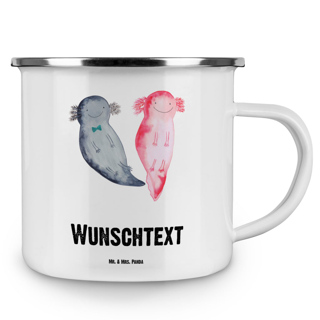 Personalisierte Emaille Tasse Axolotl Axel+Lotte Emaille Tasse personalisiert, Emaille Tasse mit Namen, Campingtasse personalisiert, Namenstasse, Campingtasse bedrucken, Campinggeschirr personalsisert, Axolotl, Molch, Axolot, Schwanzlurch, Lurch, Lurche, Liebe, große Liebe, Liebesbeweis, Freund, Verlobter, Ehemann, Jahrestag, Valentinstag
