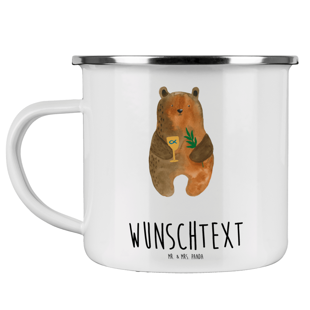 Personalisierte Emaille Tasse Konfirmation-Bär Emaille Tasse personalisiert, Emaille Tasse mit Namen, Campingtasse personalisiert, Namenstasse, Campingtasse bedrucken, Campinggeschirr personalsisert, Bär, Teddy, Teddybär, Konfirmation, Kirche, evangelisch, Gottesdienst
