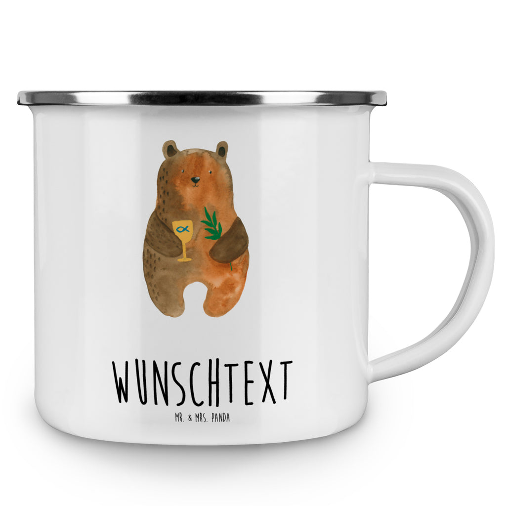 Personalisierte Emaille Tasse Konfirmation-Bär Emaille Tasse personalisiert, Emaille Tasse mit Namen, Campingtasse personalisiert, Namenstasse, Campingtasse bedrucken, Campinggeschirr personalsisert, Bär, Teddy, Teddybär, Konfirmation, Kirche, evangelisch, Gottesdienst