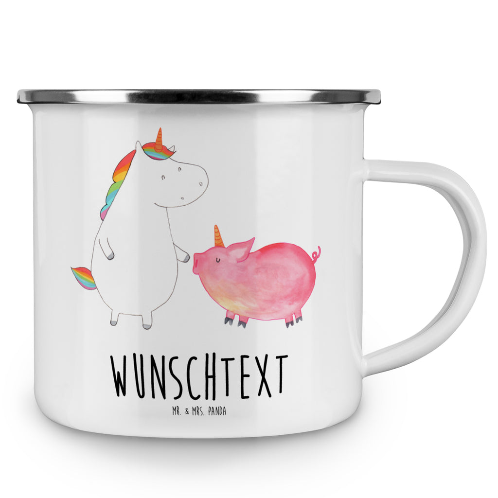 Personalisierte Emaille Tasse Einhorn + Schweinhorn Emaille Tasse personalisiert, Emaille Tasse mit Namen, Campingtasse personalisiert, Namenstasse, Campingtasse bedrucken, Campinggeschirr personalsisert, Einhorn, Einhörner, Einhorn Deko, Pegasus, Unicorn, Freundschaft, Schweinhorn, Schwein, Freundin, Schweinchen