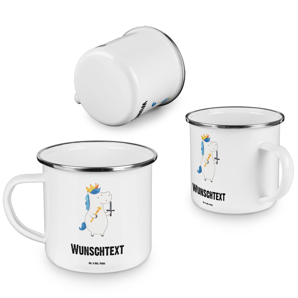 Personalisierte Emaille Tasse Einhorn König mit Schwert Emaille Tasse personalisiert, Emaille Tasse mit Namen, Campingtasse personalisiert, Namenstasse, Campingtasse bedrucken, Campinggeschirr personalsisert, Einhorn, Einhörner, Einhorn Deko, Pegasus, Unicorn, König, Ritter, Mittelalter