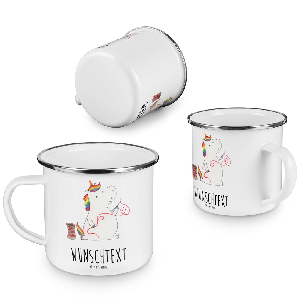 Personalisierte Emaille Tasse Einhorn Näherin Emaille Tasse personalisiert, Emaille Tasse mit Namen, Campingtasse personalisiert, Namenstasse, Campingtasse bedrucken, Campinggeschirr personalsisert, Einhorn, Einhörner, Einhorn Deko, Pegasus, Unicorn, Näherin, nähen, Mädchen, Freundin, Häkeln, Stricken, basteln, Nähzimmer