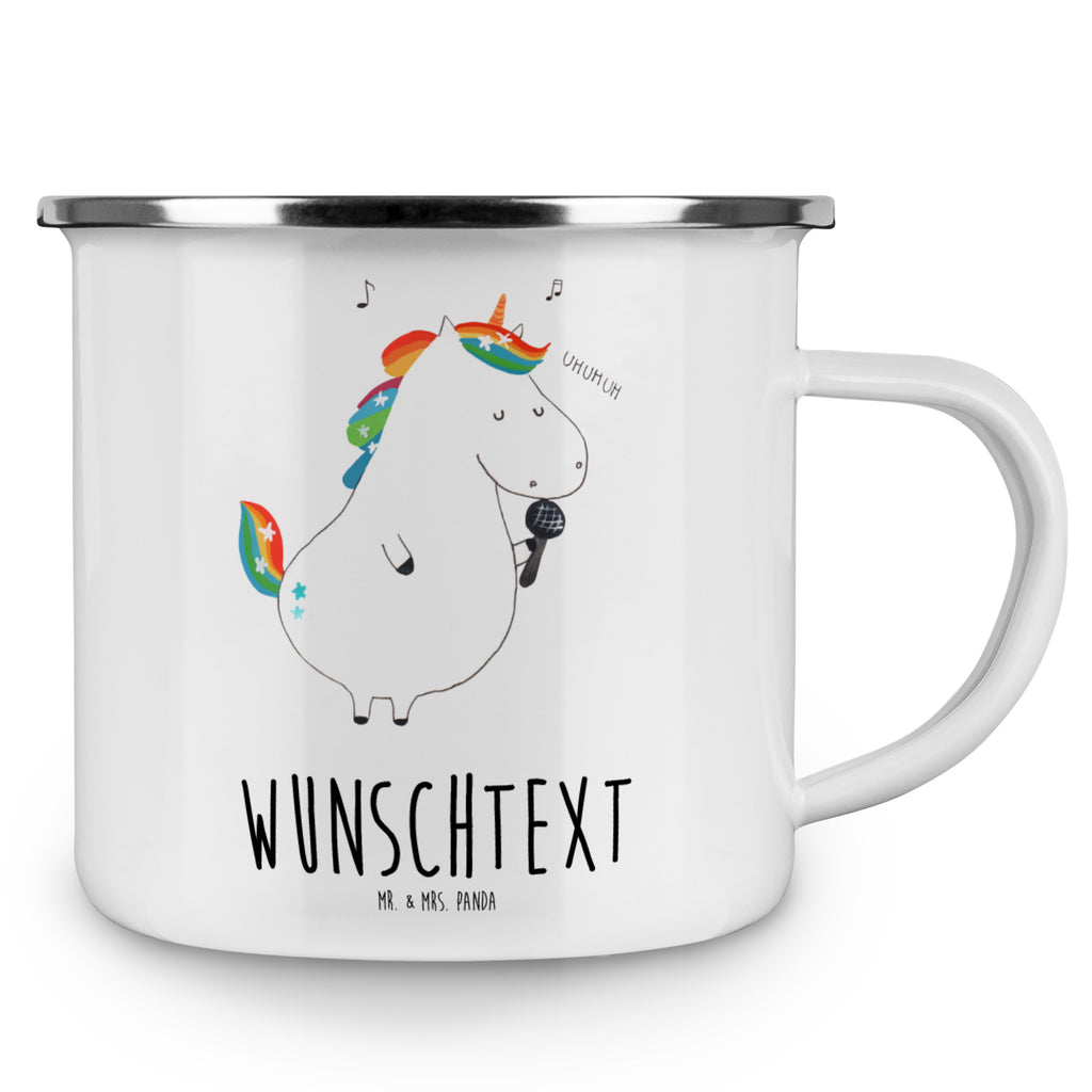 Personalisierte Emaille Tasse Einhorn Sänger Emaille Tasse personalisiert, Emaille Tasse mit Namen, Campingtasse personalisiert, Namenstasse, Campingtasse bedrucken, Campinggeschirr personalsisert, Einhorn, Einhörner, Einhorn Deko, Pegasus, Unicorn, Glitzer, Konfetti, Party, Geburtstag, Feier, Fest, Disco, Sängerin, Sänger, Freundin