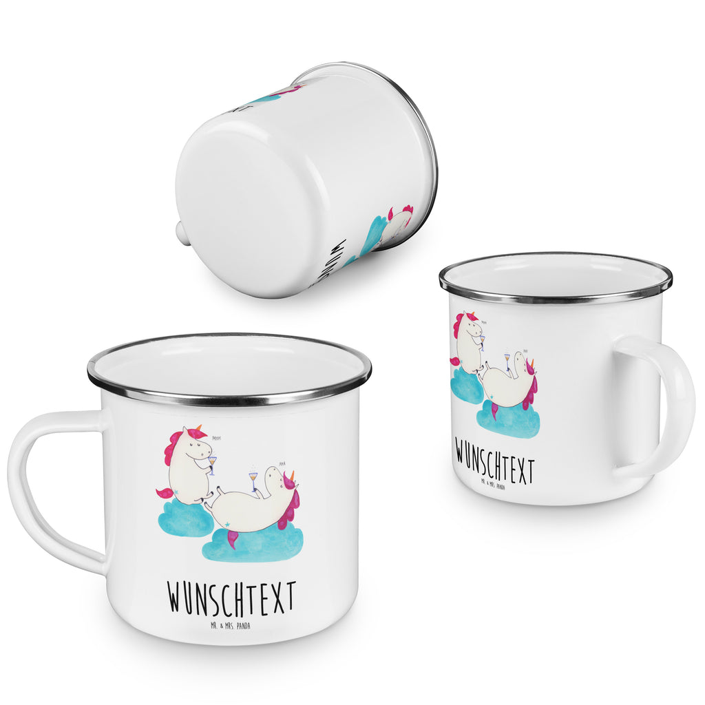 Personalisierte Emaille Tasse Einhörner Sekt Emaille Tasse personalisiert, Emaille Tasse mit Namen, Campingtasse personalisiert, Namenstasse, Campingtasse bedrucken, Campinggeschirr personalsisert, Einhorn, Einhörner, Einhorn Deko, Pegasus, Unicorn, Freundinnen, Freundin, BFF, Sekt, Mädelsabend, Spaß, Party, Korken, Anstoßen, Beste