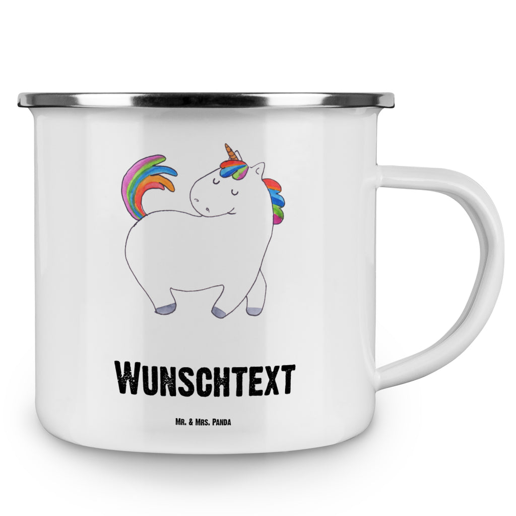 Personalisierte Emaille Tasse Einhorn stolzierend Emaille Tasse personalisiert, Emaille Tasse mit Namen, Campingtasse personalisiert, Namenstasse, Campingtasse bedrucken, Campinggeschirr personalsisert, Einhorn, Einhörner, Einhorn Deko, Pegasus, Unicorn, stolz, anders, bunt, Pferd, Reiter, Reiten, Freundin, Geschenk