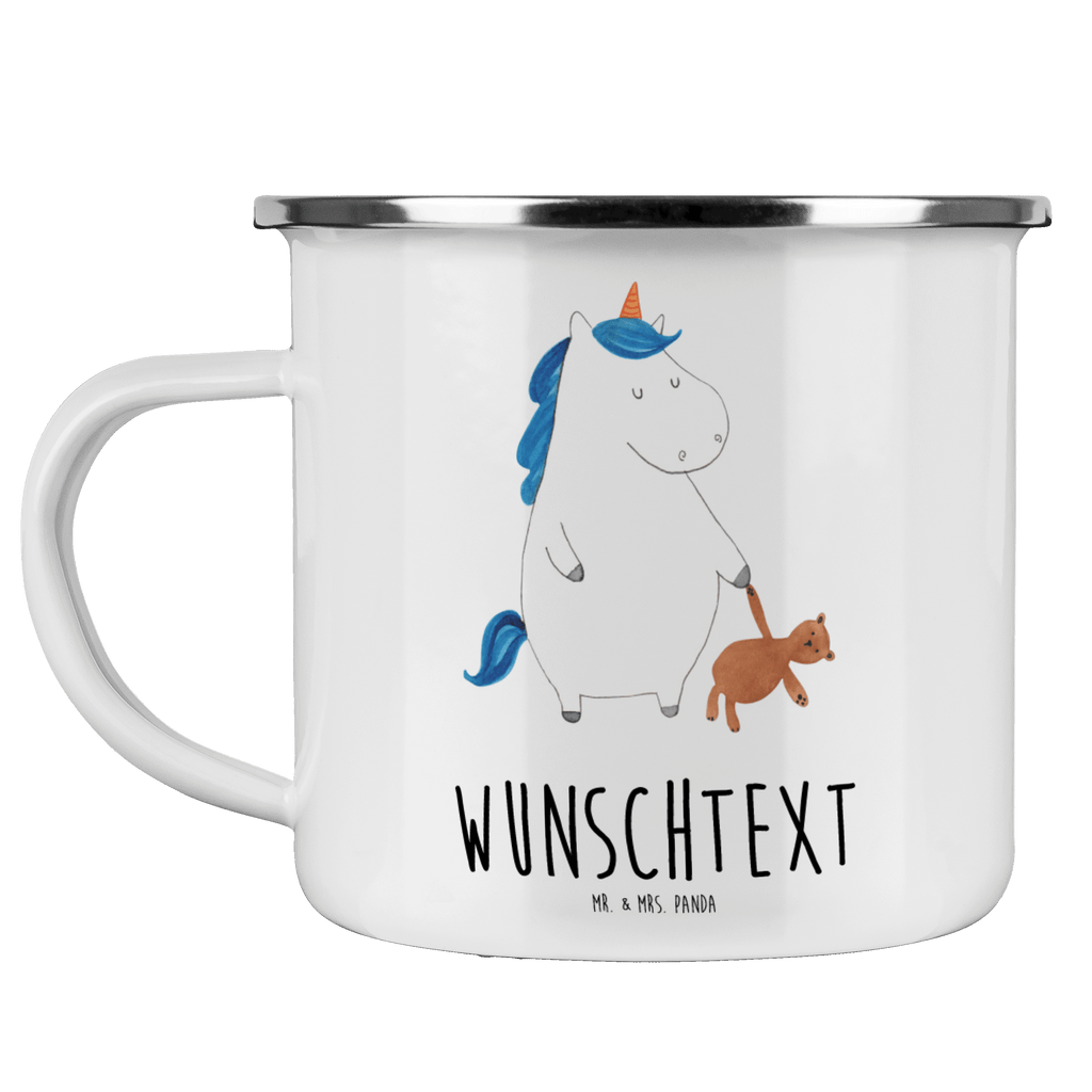 Personalisierte Emaille Tasse Einhorn Teddy Emaille Tasse personalisiert, Emaille Tasse mit Namen, Campingtasse personalisiert, Namenstasse, Campingtasse bedrucken, Campinggeschirr personalsisert, Einhorn, Einhörner, Einhorn Deko, Pegasus, Unicorn, schlafen, gute Nacht, Single, Bett, Träumen, Freundin, Singleleben