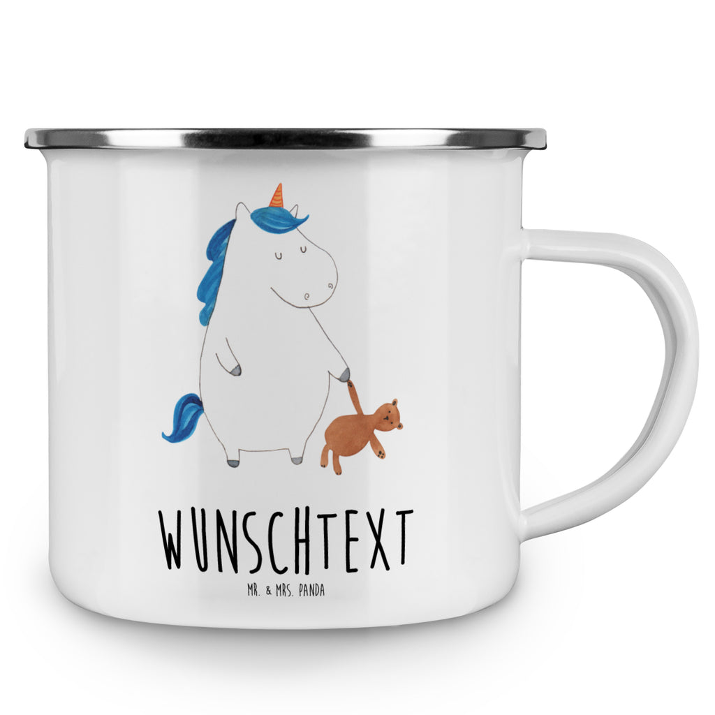 Personalisierte Emaille Tasse Einhorn Teddy Emaille Tasse personalisiert, Emaille Tasse mit Namen, Campingtasse personalisiert, Namenstasse, Campingtasse bedrucken, Campinggeschirr personalsisert, Einhorn, Einhörner, Einhorn Deko, Pegasus, Unicorn, schlafen, gute Nacht, Single, Bett, Träumen, Freundin, Singleleben