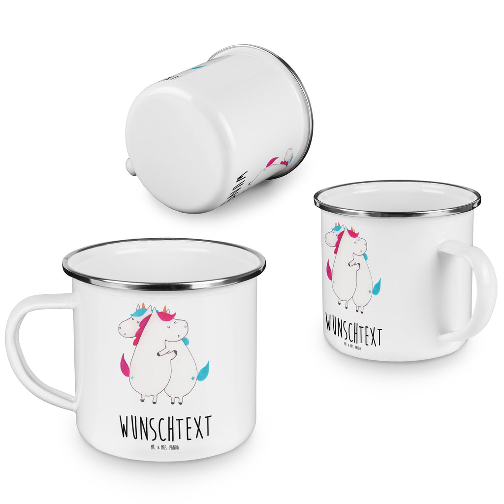 Personalisierte Emaille Tasse Einhörner Umarmen Emaille Tasse personalisiert, Emaille Tasse mit Namen, Campingtasse personalisiert, Namenstasse, Campingtasse bedrucken, Campinggeschirr personalsisert, Einhorn, Einhörner, Einhorn Deko, Pegasus, Unicorn, Freundinnen, Freundin, BFF, Schwester, Schwestern, Familie, Geschwister, Sister, Liebe