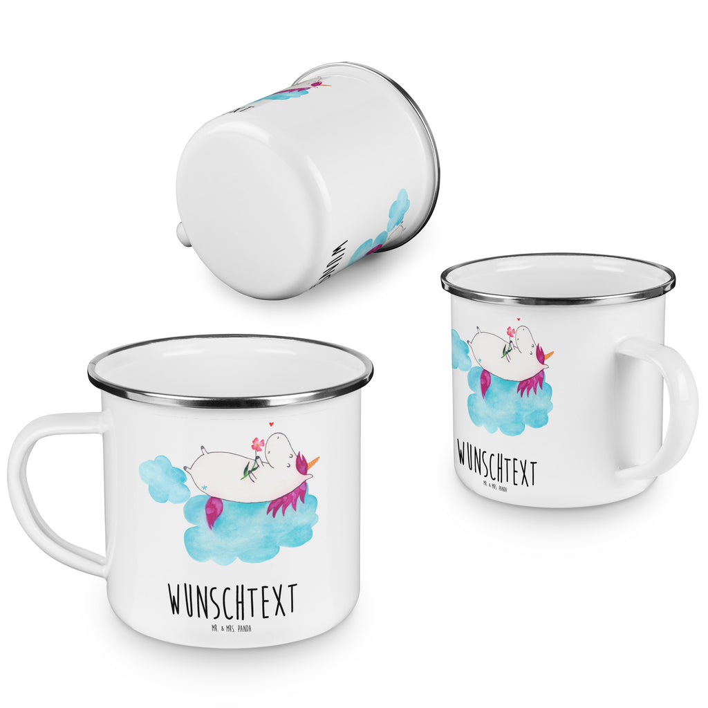 Personalisierte Emaille Tasse Einhorn verliebt auf Wolke Emaille Tasse personalisiert, Emaille Tasse mit Namen, Campingtasse personalisiert, Namenstasse, Campingtasse bedrucken, Campinggeschirr personalsisert, Einhorn, Einhörner, Einhorn Deko, Pegasus, Unicorn, verliebt, Liebe, Liebesbeweis, Freundin, Wolke