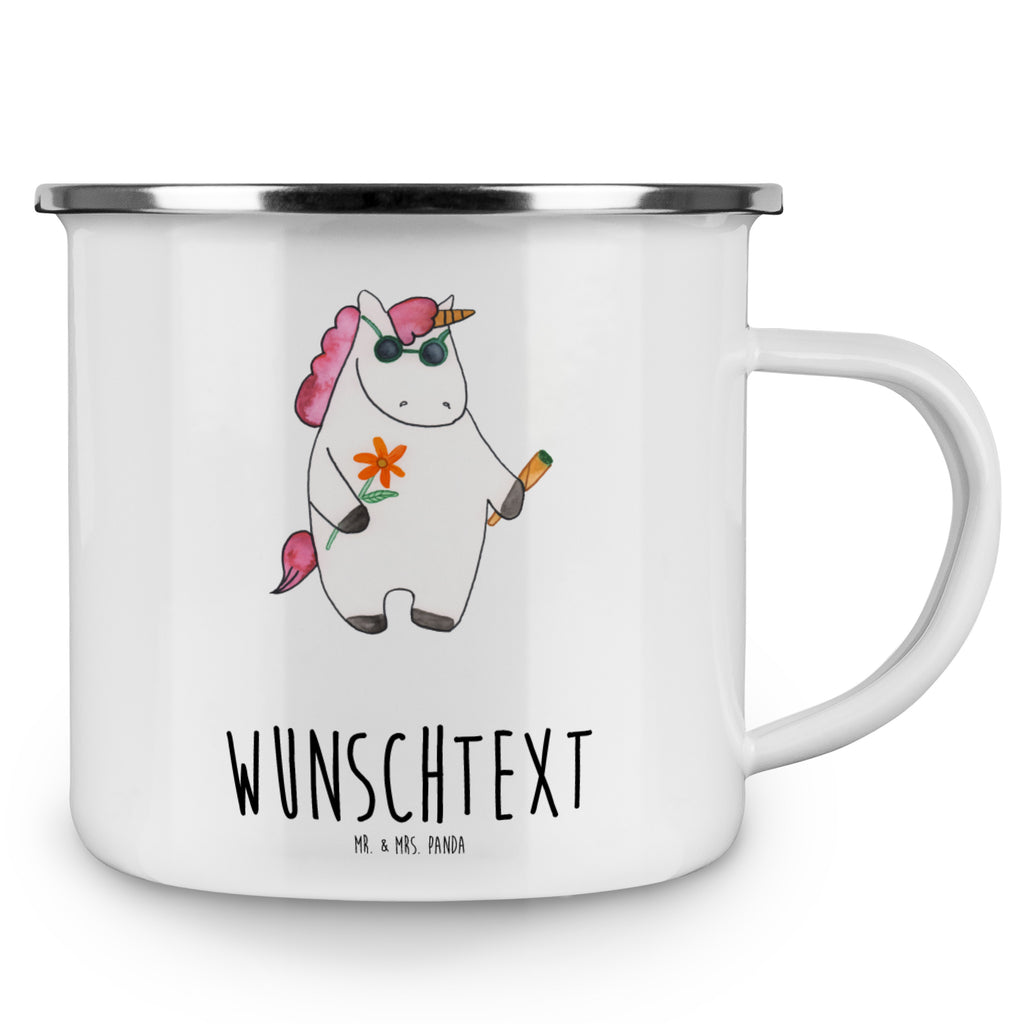 Personalisierte Emaille Tasse Einhorn Woodstock Emaille Tasse personalisiert, Emaille Tasse mit Namen, Campingtasse personalisiert, Namenstasse, Campingtasse bedrucken, Campinggeschirr personalsisert, Einhorn, Einhörner, Einhorn Deko, Pegasus, Unicorn, Kiffen, Joint, Zigarette, Alkohol, Party, Spaß. lustig, witzig, Woodstock