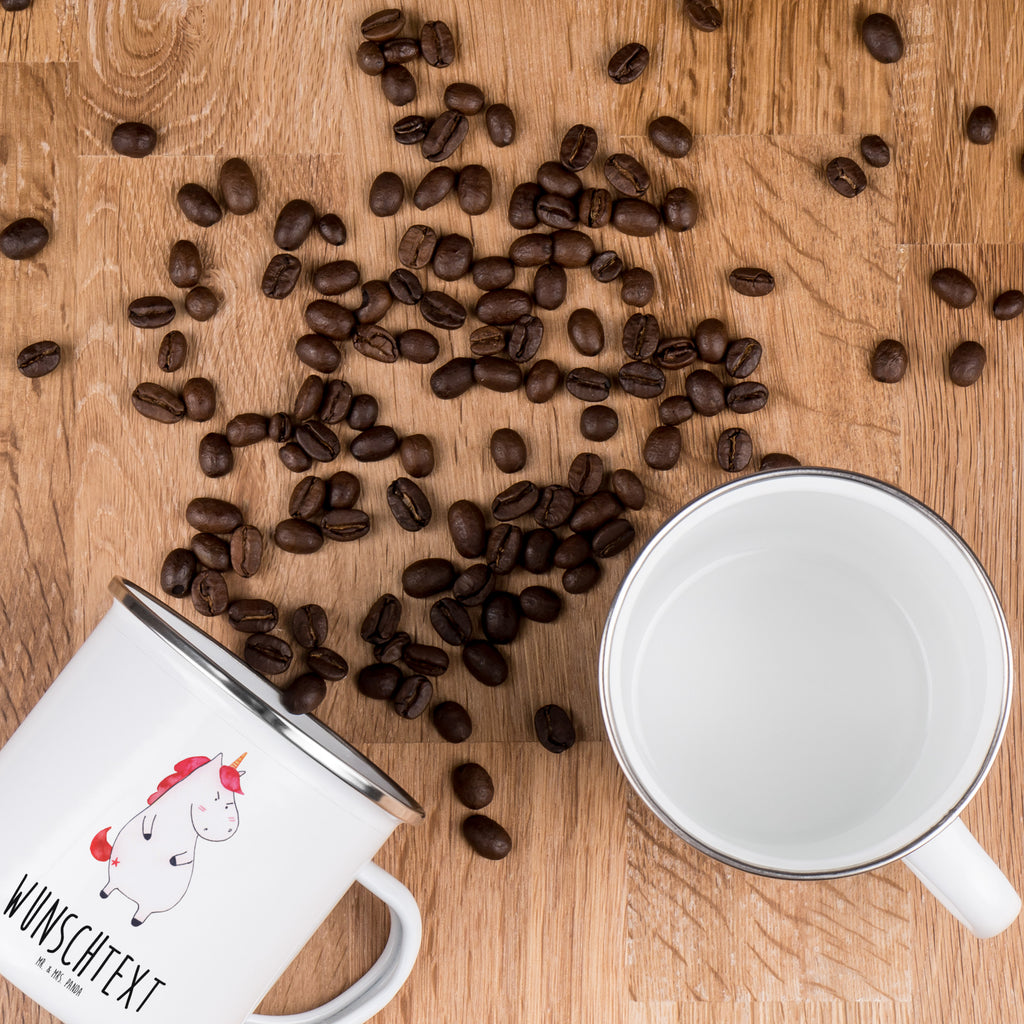 Personalisierte Emaille Tasse Einhorn wütend Emaille Tasse personalisiert, Emaille Tasse mit Namen, Campingtasse personalisiert, Namenstasse, Campingtasse bedrucken, Campinggeschirr personalsisert, Einhorn, Einhörner, Einhorn Deko, Pegasus, Unicorn, Realität, Ansage, lustlos, nein, Büro, Arbeit, wütend, dumme Fragen, lustig, Spaß, Geschenk