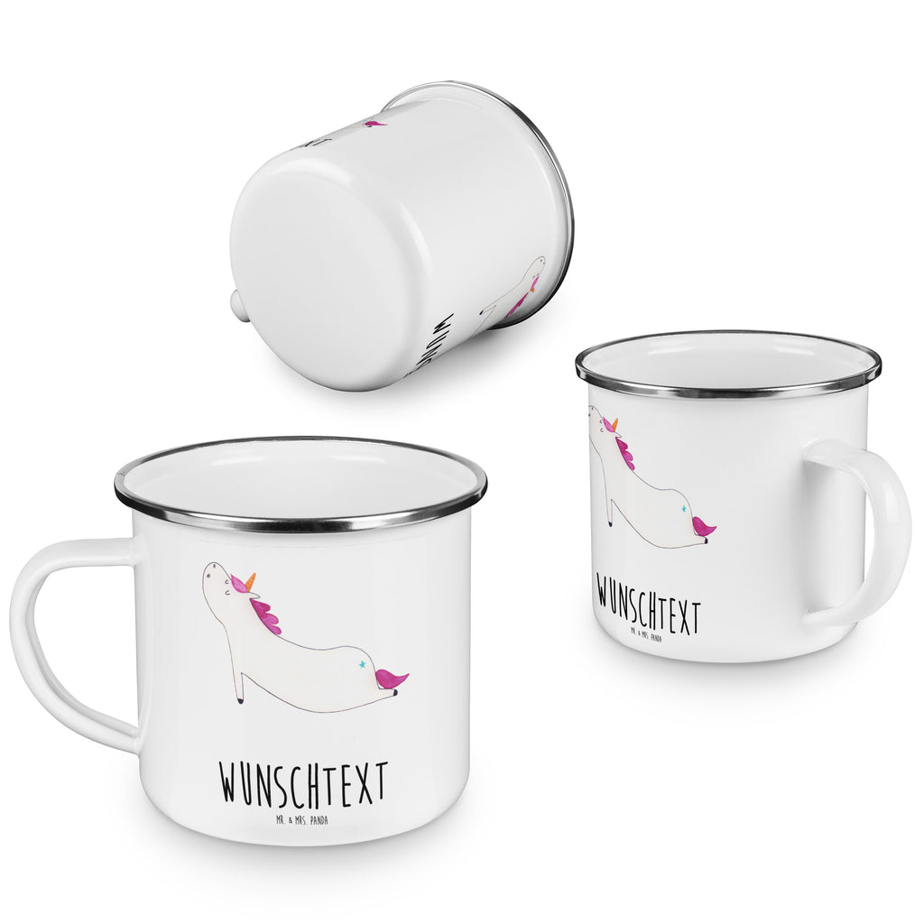 Personalisierte Emaille Tasse Einhorn Yoga Emaille Tasse personalisiert, Emaille Tasse mit Namen, Campingtasse personalisiert, Namenstasse, Campingtasse bedrucken, Campinggeschirr personalsisert, Einhorn, Einhörner, Einhorn Deko, Pegasus, Unicorn, Yoga, Namaste, Achtsamkeit, Entspannung, Joga, Yogamatte, Sport, lustig, witzig, süß