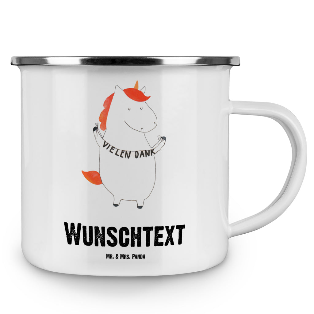 Personalisierte Emaille Tasse Einhorn Vielen Dank Emaille Tasse personalisiert, Emaille Tasse mit Namen, Campingtasse personalisiert, Namenstasse, Campingtasse bedrucken, Campinggeschirr personalsisert, Einhorn, Einhörner, Einhorn Deko, Pegasus, Unicorn, Danke, vielen Dank, Dankeschön, Danksagung