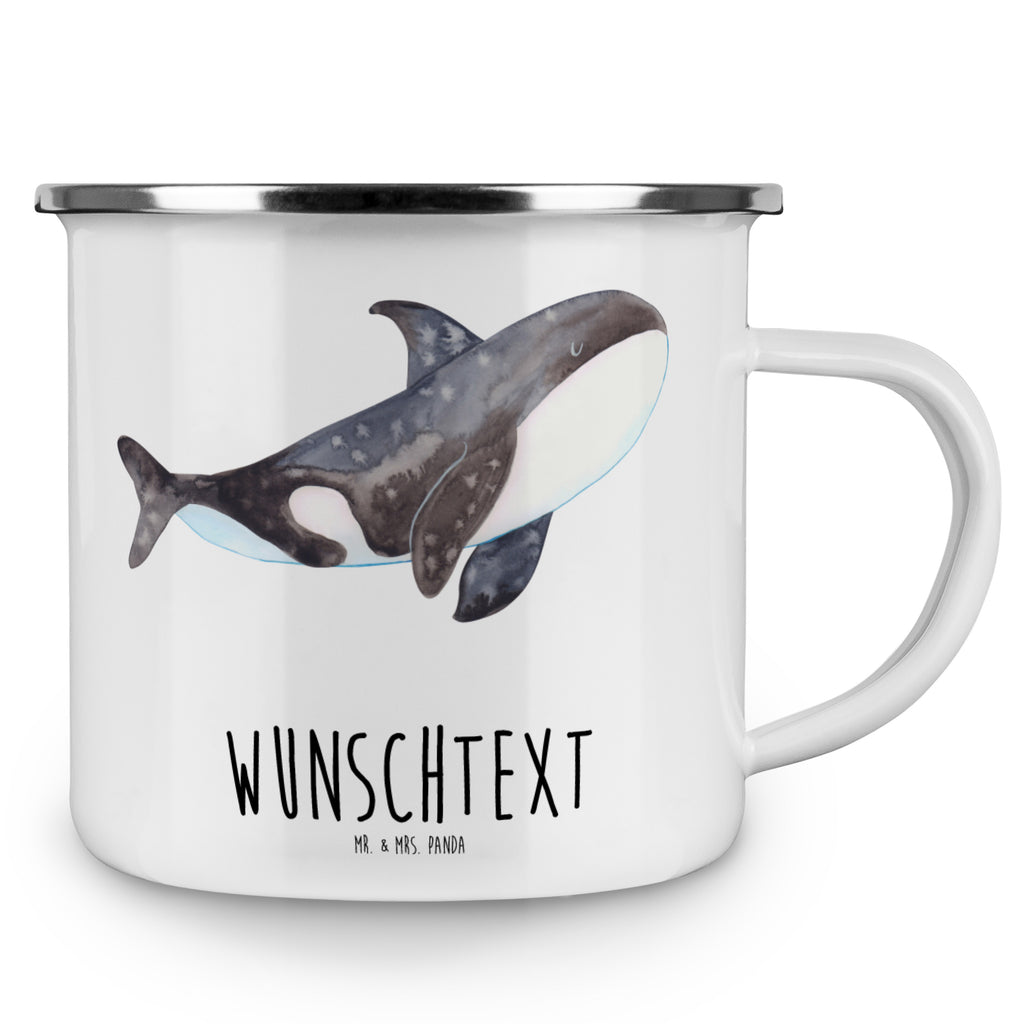 Personalisierte Emaille Tasse Orca Emaille Tasse personalisiert, Emaille Tasse mit Namen, Campingtasse personalisiert, Namenstasse, Campingtasse bedrucken, Campinggeschirr personalsisert, Meerestiere, Meer, Urlaub, Orca, Orcas, Killerwal, Wal, Möglichkeiten, Büro, Arbeit, Motivation, Selbstliebe, Neustart, Startup