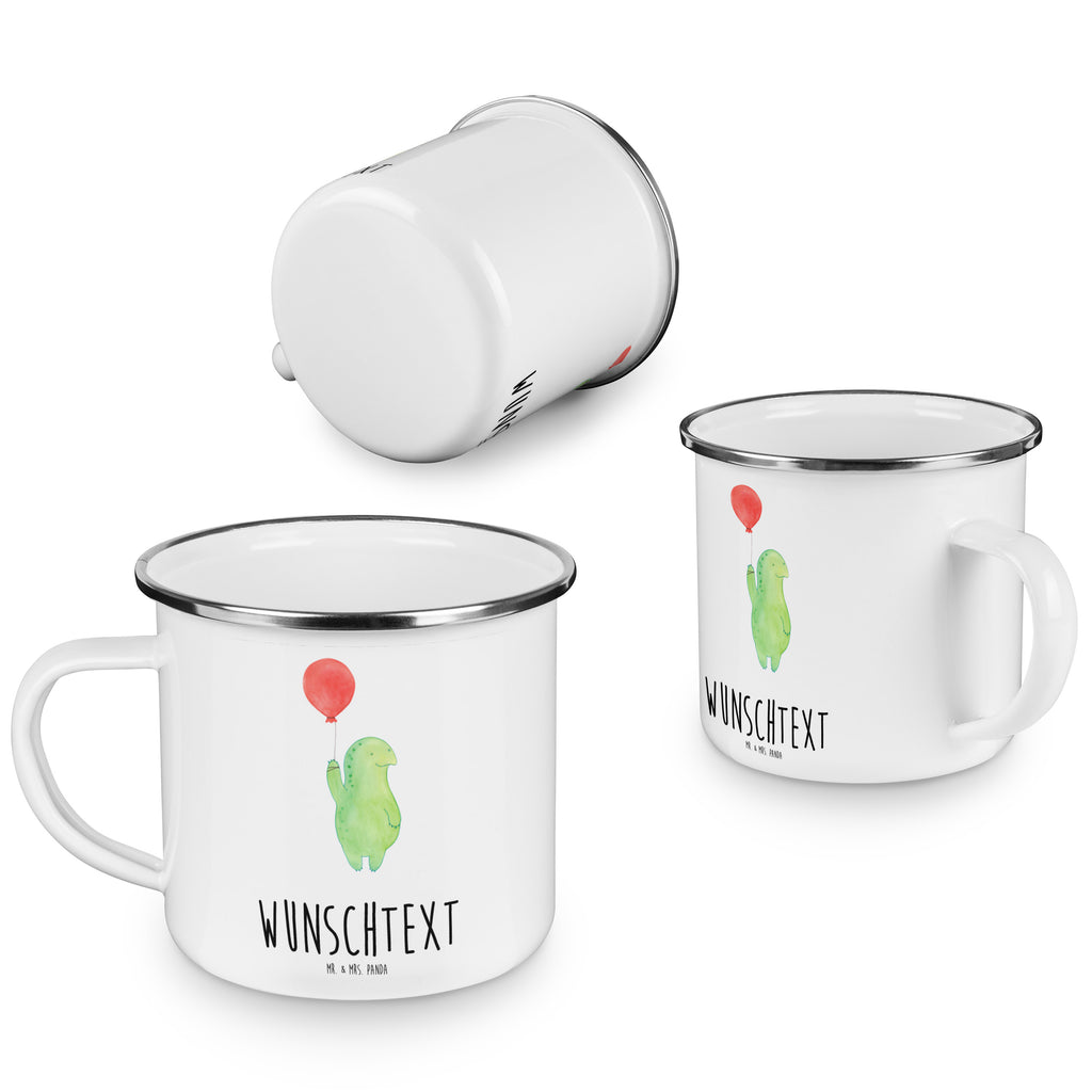 Personalisierte Emaille Tasse Schildkröte Luftballon Emaille Tasse personalisiert, Emaille Tasse mit Namen, Campingtasse personalisiert, Namenstasse, Campingtasse bedrucken, Campinggeschirr personalsisert, Schildkröte, Schildkröten, Mutausbruch, Motivation, Motivationsspruch