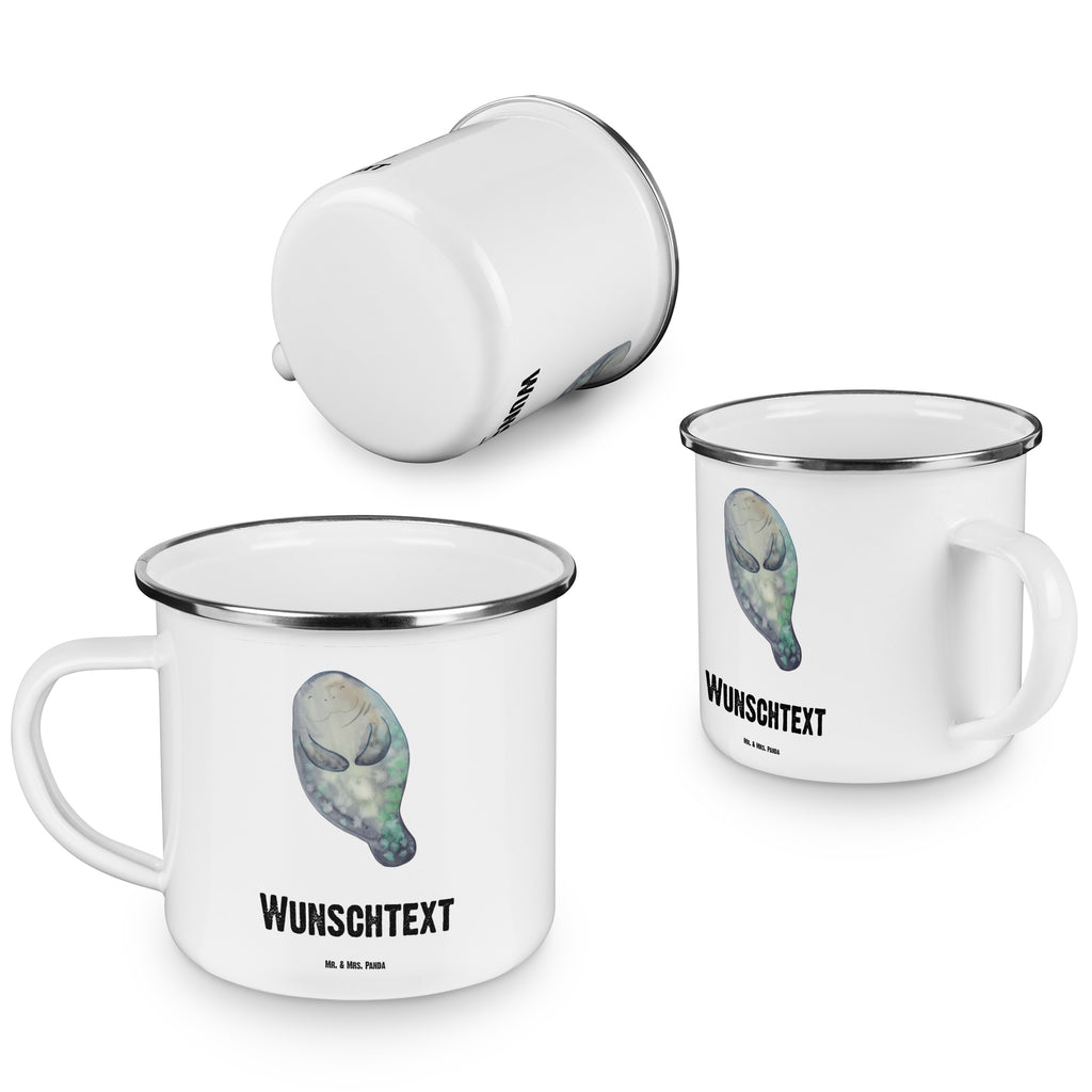 Personalisierte Emaille Tasse Seekuh happy Emaille Tasse personalisiert, Emaille Tasse mit Namen, Campingtasse personalisiert, Namenstasse, Campingtasse bedrucken, Campinggeschirr personalsisert, Meerestiere, Meer, Urlaub, Seekuh, Seekühe, Selbstliebe, Respekt, Neuanfang, Neustart, Achtsamkeit, Zufrieden, Liebeskummer, Freundin