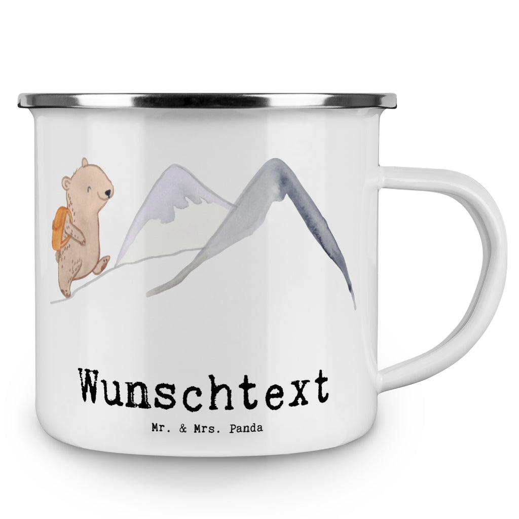 Personalisierte Emaille Tasse Bär Bergsteigen Tage Emaille Tasse personalisiert, Emaille Tasse mit Namen, Campingtasse personalisiert, Namenstasse, Campingtasse bedrucken, Campinggeschirr personalsisert, Geschenk, Sport, Sportart, Hobby, Schenken, Danke, Dankeschön, Auszeichnung, Gewinn, Sportler, Bergsteigen, wandern, Bergsport, Trekking, Alpinismus, Alpinwandern