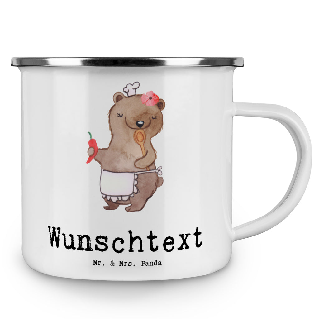 Personalisierte Emaille Tasse Köchin mit Herz Emaille Tasse personalisiert, Emaille Tasse mit Namen, Campingtasse personalisiert, Namenstasse, Campingtasse bedrucken, Campinggeschirr personalsisert, Beruf, Ausbildung, Jubiläum, Abschied, Rente, Kollege, Kollegin, Geschenk, Schenken, Arbeitskollege, Mitarbeiter, Firma, Danke, Dankeschön, Köchin, Chefköchin, Küchenchefin, Küchenmeisterin, Schiffsköchin, Sterneköchin, Fernsehköchin, Restaurant
