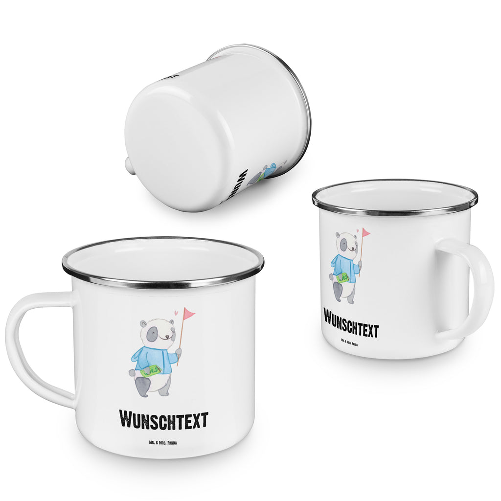 Personalisierte Emaille Tasse Reiseleiter mit Herz Emaille Tasse personalisiert, Emaille Tasse mit Namen, Campingtasse personalisiert, Namenstasse, Campingtasse bedrucken, Campinggeschirr personalsisert, Beruf, Ausbildung, Jubiläum, Abschied, Rente, Kollege, Kollegin, Geschenk, Schenken, Arbeitskollege, Mitarbeiter, Firma, Danke, Dankeschön