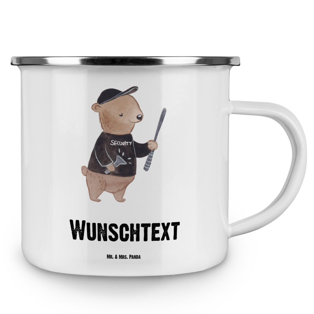 Personalisierte Emaille Tasse Sicherheitsdienstmitarbeiter mit Herz Emaille Tasse personalisiert, Emaille Tasse mit Namen, Campingtasse personalisiert, Namenstasse, Campingtasse bedrucken, Campinggeschirr personalsisert, Beruf, Ausbildung, Jubiläum, Abschied, Rente, Kollege, Kollegin, Geschenk, Schenken, Arbeitskollege, Mitarbeiter, Firma, Danke, Dankeschön