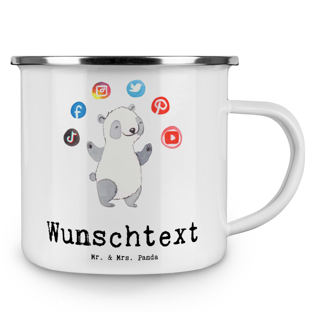 Personalisierte Emaille Tasse Social Media Manager mit Herz Emaille Tasse personalisiert, Emaille Tasse mit Namen, Campingtasse personalisiert, Namenstasse, Campingtasse bedrucken, Campinggeschirr personalsisert, Beruf, Ausbildung, Jubiläum, Abschied, Rente, Kollege, Kollegin, Geschenk, Schenken, Arbeitskollege, Mitarbeiter, Firma, Danke, Dankeschön