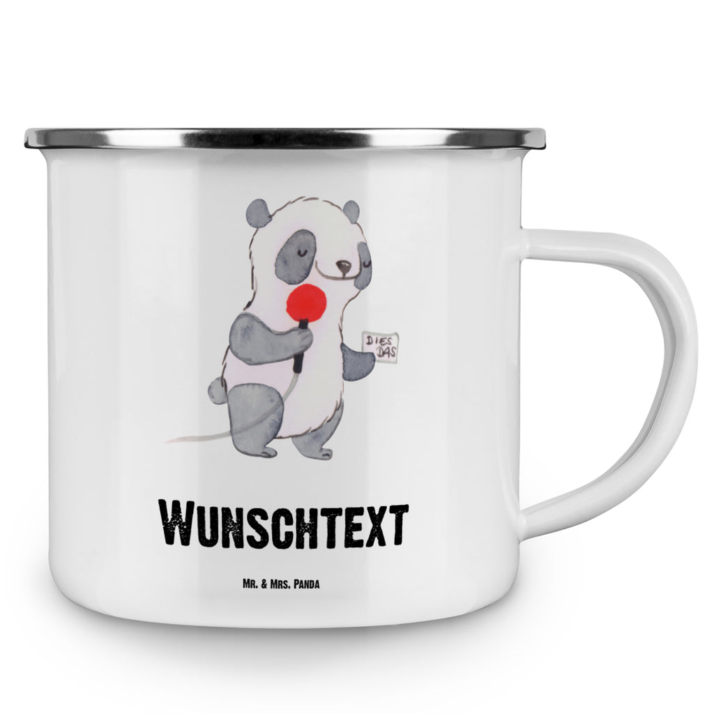 Personalisierte Emaille Tasse Sportreporter mit Herz Emaille Tasse personalisiert, Emaille Tasse mit Namen, Campingtasse personalisiert, Namenstasse, Campingtasse bedrucken, Campinggeschirr personalsisert, Beruf, Ausbildung, Jubiläum, Abschied, Rente, Kollege, Kollegin, Geschenk, Schenken, Arbeitskollege, Mitarbeiter, Firma, Danke, Dankeschön