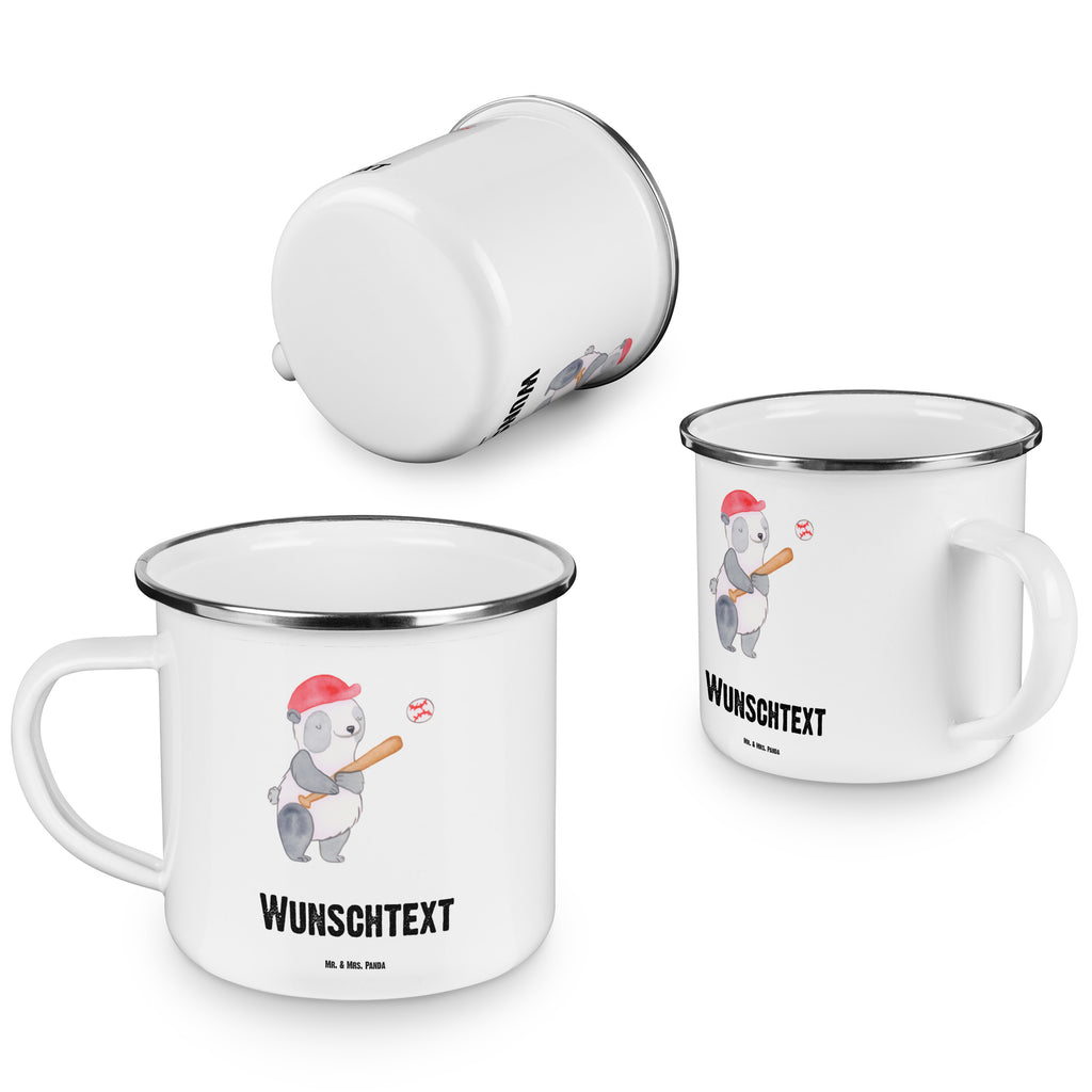 Personalisierte Emaille Tasse Panda Baseball spielen Tage Emaille Tasse personalisiert, Emaille Tasse mit Namen, Campingtasse personalisiert, Namenstasse, Campingtasse bedrucken, Campinggeschirr personalsisert, Geschenk, Sport, Sportart, Hobby, Schenken, Danke, Dankeschön, Auszeichnung, Gewinn, Sportler, Baseball spielen, Baseball Spielen, Baseball Match, Ballsport, Baseballplatz, Baseballverein