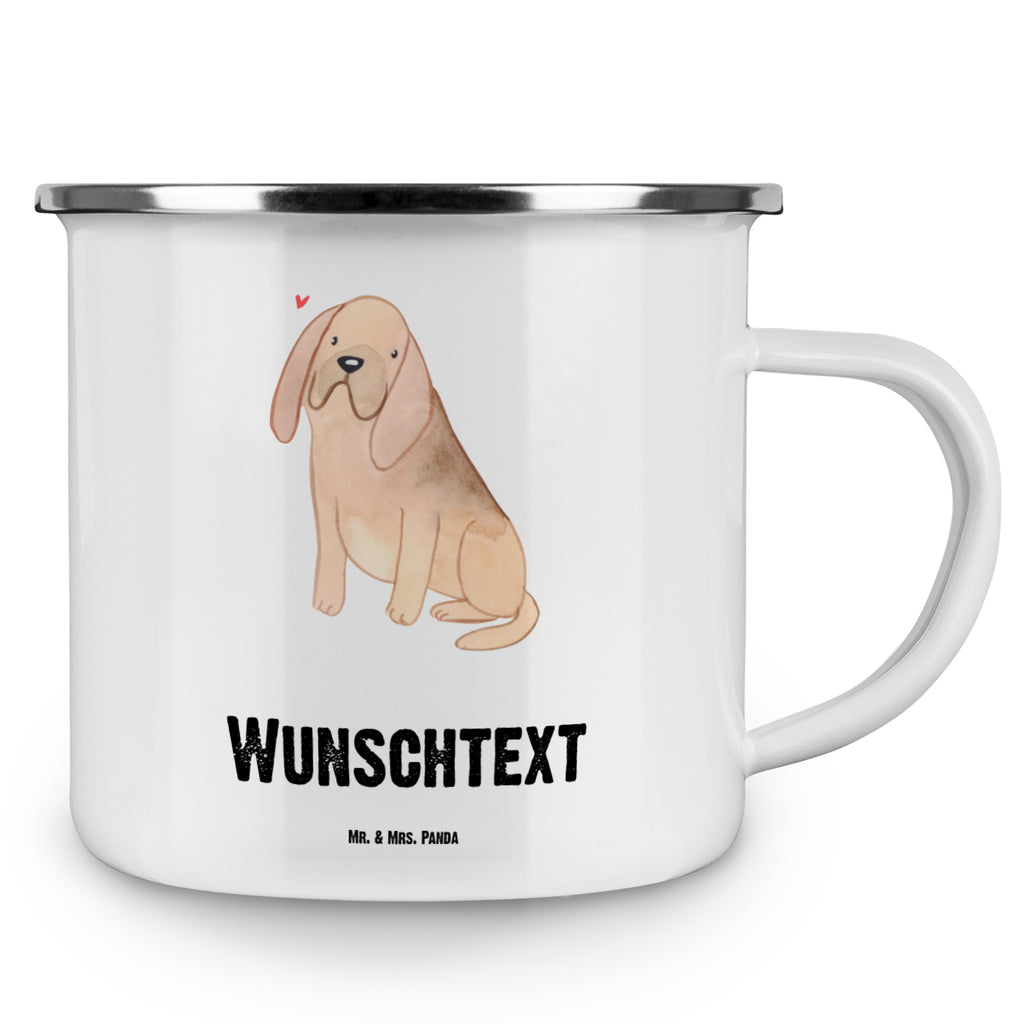 Personalisierte Emaille Tasse Bloodhound Lebensretter Emaille Tasse personalisiert, Emaille Tasse mit Namen, Campingtasse personalisiert, Namenstasse, Campingtasse bedrucken, Campinggeschirr personalsisert, Hund, Hunderasse, Rassehund, Hundebesitzer, Geschenk, Tierfreund, Schenken, Welpe, Bluthund, Bloodhound, St. Hubertushund, Chien de Saint Hubert