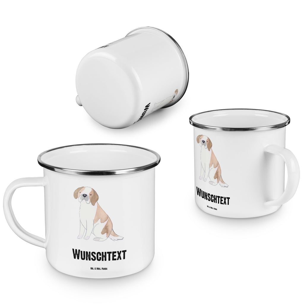 Personalisierte Emaille Tasse Saint Bernard Lebensretter Emaille Tasse personalisiert, Emaille Tasse mit Namen, Campingtasse personalisiert, Namenstasse, Campingtasse bedrucken, Campinggeschirr personalsisert, Hund, Hunderasse, Rassehund, Hundebesitzer, Geschenk, Tierfreund, Schenken, Welpe, St. Bernhardshund, Chien du Saint-Bernard, Saint Bernard Dog, Perro San Bernardo, Saint Bernard