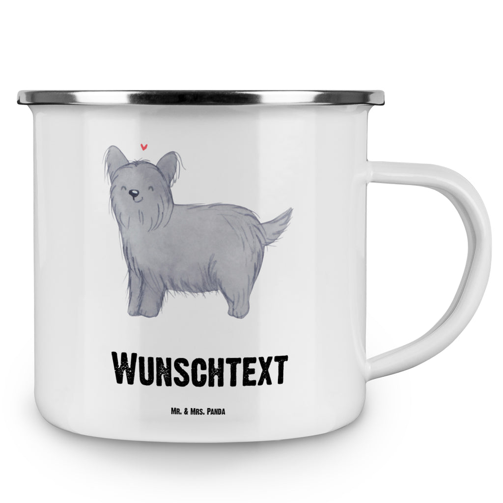 Personalisierte Emaille Tasse Skye Terrier Lebensretter Emaille Tasse personalisiert, Emaille Tasse mit Namen, Campingtasse personalisiert, Namenstasse, Campingtasse bedrucken, Campinggeschirr personalsisert, Hund, Hunderasse, Rassehund, Hundebesitzer, Geschenk, Tierfreund, Schenken, Welpe, Skye Terrier, Terrier