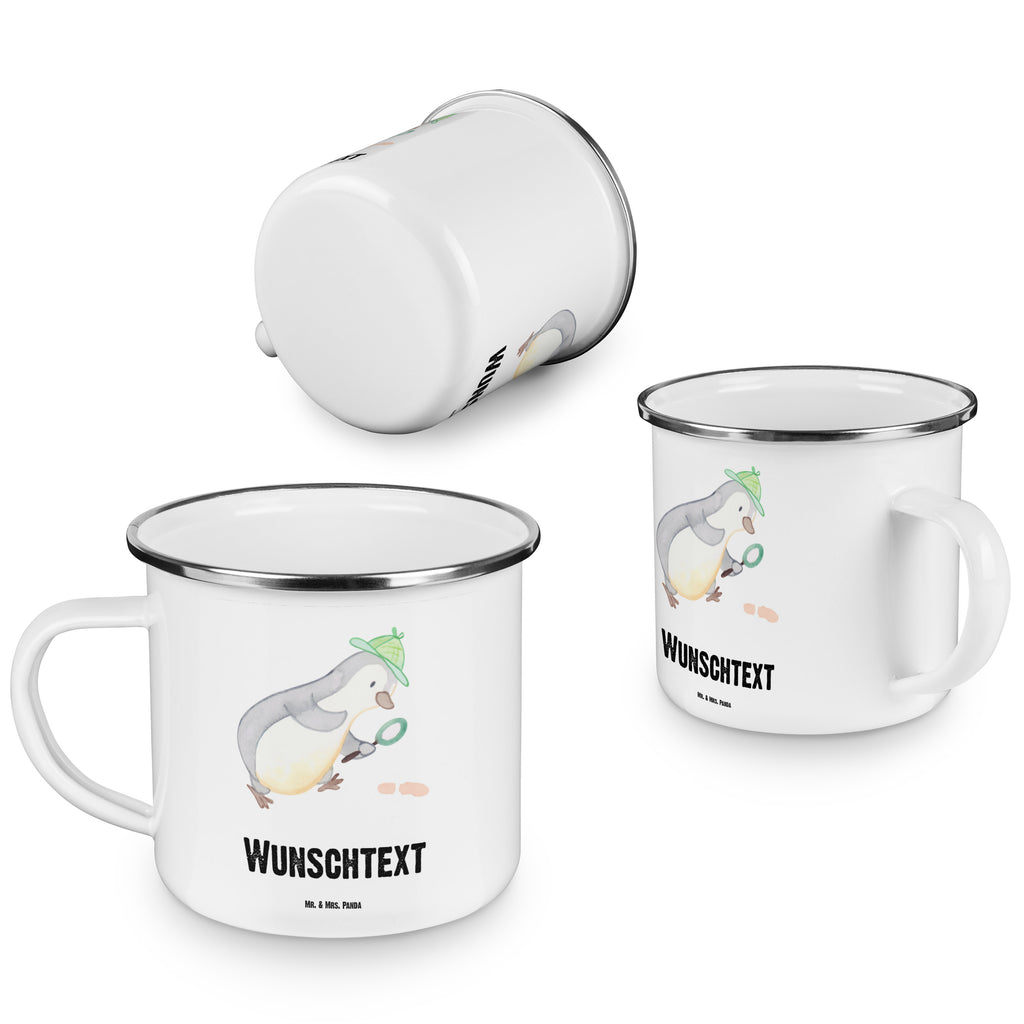 Personalisierte Emaille Tasse Detektiv mit Herz Emaille Tasse personalisiert, Emaille Tasse mit Namen, Campingtasse personalisiert, Namenstasse, Campingtasse bedrucken, Campinggeschirr personalsisert, Beruf, Ausbildung, Jubiläum, Abschied, Rente, Kollege, Kollegin, Geschenk, Schenken, Arbeitskollege, Mitarbeiter, Firma, Danke, Dankeschön, Detektiv, Ermittler, Agent, Privatdetektei, Berufsdetektiv, Wirtschaftsdetektei, Detektivausbildung, Spurensuche