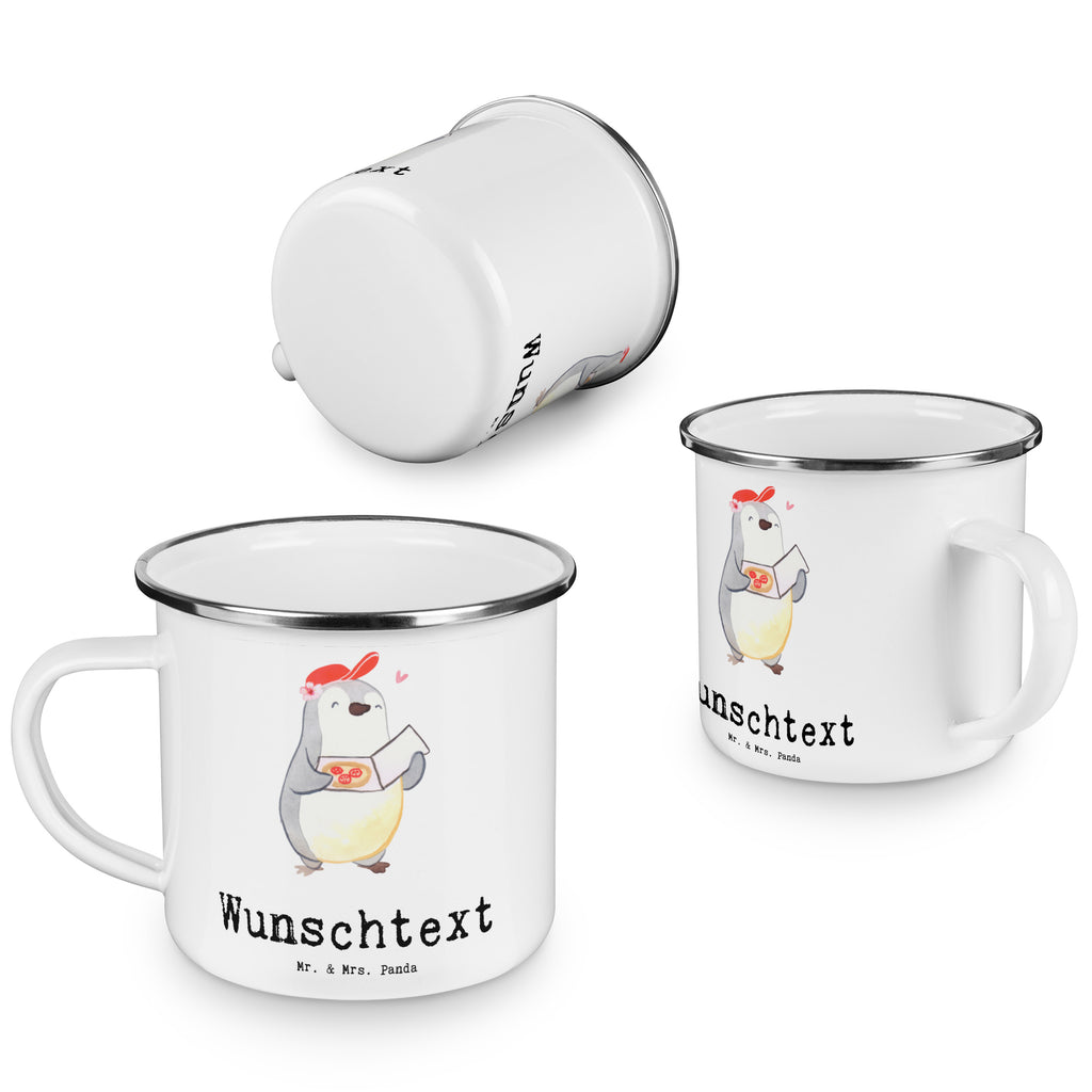 Personalisierte Emaille Tasse Pizzabäckerin mit Herz Emaille Tasse personalisiert, Emaille Tasse mit Namen, Campingtasse personalisiert, Namenstasse, Campingtasse bedrucken, Campinggeschirr personalsisert, Beruf, Ausbildung, Jubiläum, Abschied, Rente, Kollege, Kollegin, Geschenk, Schenken, Arbeitskollege, Mitarbeiter, Firma, Danke, Dankeschön, Lieferdienstmitarbeiterin, Pizzabäckerin, Pizzabotin, Pizzabringdienst, Lieferbringdienst