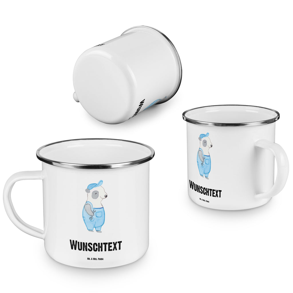 Personalisierte Emaille Tasse Handwerker mit Herz Emaille Tasse personalisiert, Emaille Tasse mit Namen, Campingtasse personalisiert, Namenstasse, Campingtasse bedrucken, Campinggeschirr personalsisert, Beruf, Ausbildung, Jubiläum, Abschied, Rente, Kollege, Kollegin, Geschenk, Schenken, Arbeitskollege, Mitarbeiter, Firma, Danke, Dankeschön, Handwerker, Gesellenprüfung, Handwerksbetrieb, Schrauber, Werkstatt