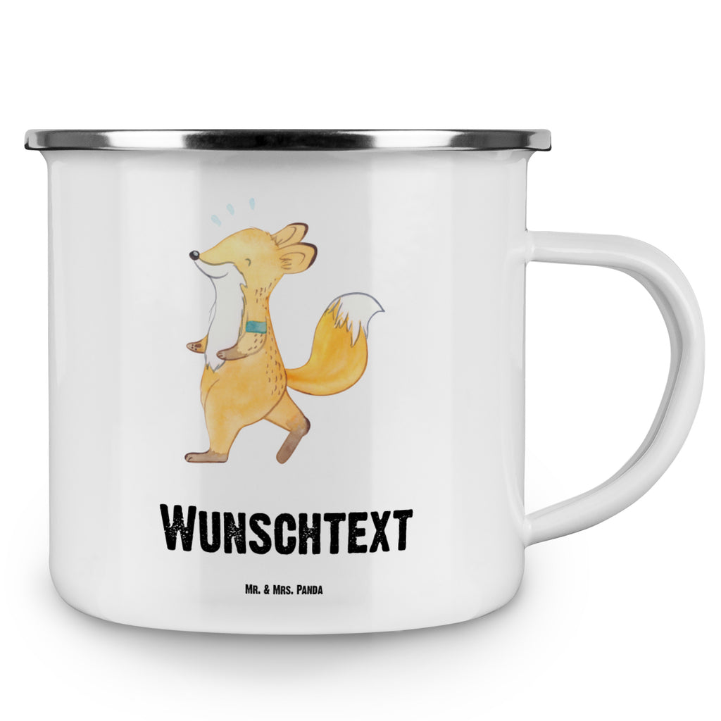 Personalisierte Emaille Tasse Fuchs Joggen Tage Emaille Tasse personalisiert, Emaille Tasse mit Namen, Campingtasse personalisiert, Namenstasse, Campingtasse bedrucken, Campinggeschirr personalsisert, Geschenk, Sport, Sportart, Hobby, Schenken, Danke, Dankeschön, Auszeichnung, Gewinn, Sportler, Joggen, Dauerlauf, Laufsport, Laufen