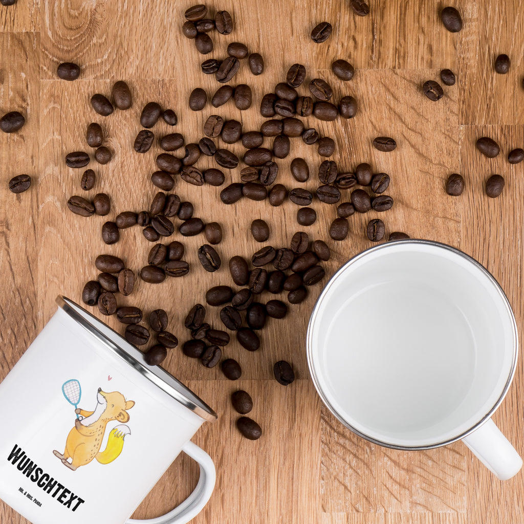 Personalisierte Emaille Tasse Fuchs Squash spielen Tage Emaille Tasse personalisiert, Emaille Tasse mit Namen, Campingtasse personalisiert, Namenstasse, Campingtasse bedrucken, Campinggeschirr personalsisert, Geschenk, Sport, Sportart, Hobby, Schenken, Danke, Dankeschön, Auszeichnung, Gewinn, Sportler, Squash spielen, Squashhalle, Ballsport