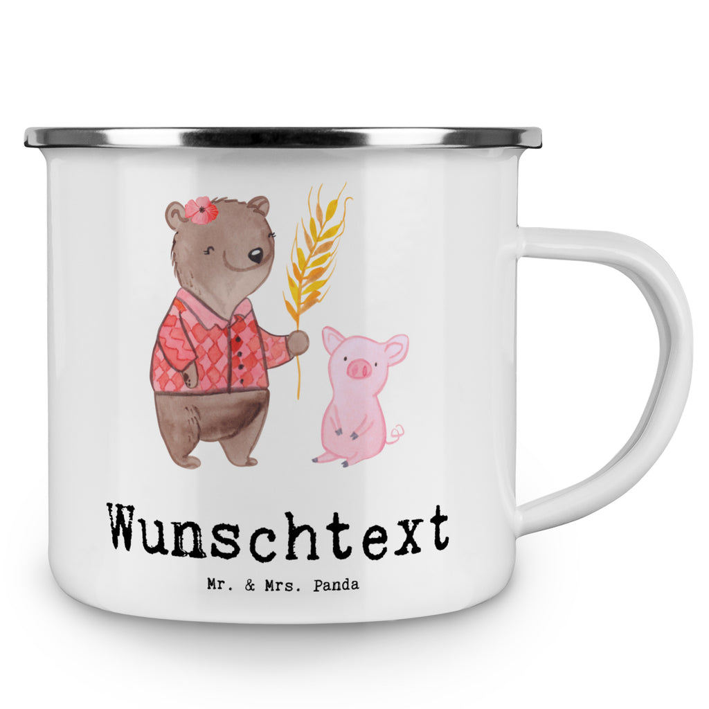 Personalisierte Emaille Tasse Landwirtin mit Herz Emaille Tasse personalisiert, Emaille Tasse mit Namen, Campingtasse personalisiert, Namenstasse, Campingtasse bedrucken, Campinggeschirr personalsisert, Beruf, Ausbildung, Jubiläum, Abschied, Rente, Kollege, Kollegin, Geschenk, Schenken, Arbeitskollege, Mitarbeiter, Firma, Danke, Dankeschön, Landwirtin, Bäuerin, Tierwirtin, Agronomin, Farmerin, Bauernhof