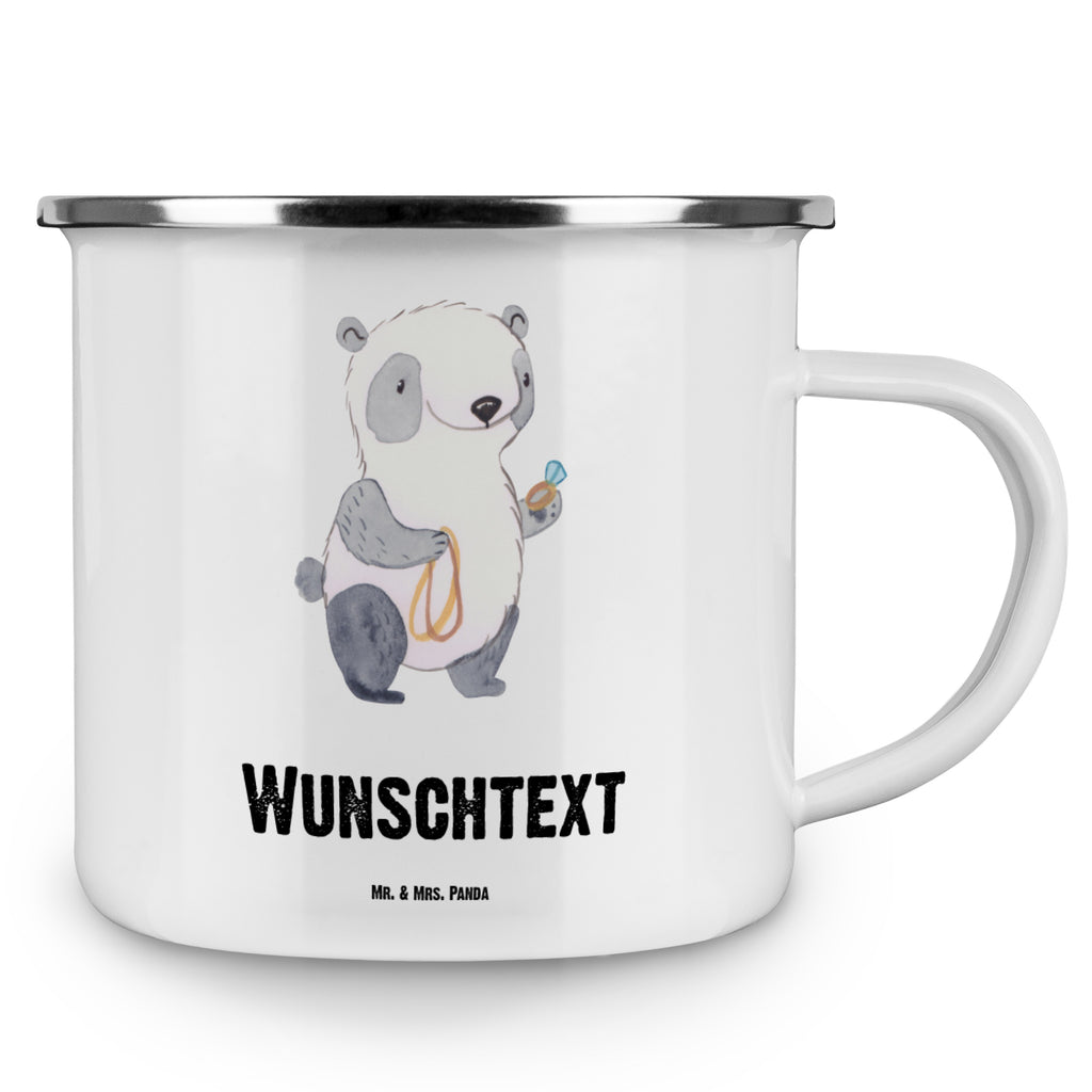 Personalisierte Emaille Tasse Juwelier mit Herz Emaille Tasse personalisiert, Emaille Tasse mit Namen, Campingtasse personalisiert, Namenstasse, Campingtasse bedrucken, Campinggeschirr personalsisert, Beruf, Ausbildung, Jubiläum, Abschied, Rente, Kollege, Kollegin, Geschenk, Schenken, Arbeitskollege, Mitarbeiter, Firma, Danke, Dankeschön, Juwelier, Goldschmied, Schmuckwarenhändler, Schmuckgeschäft, Eröffnung