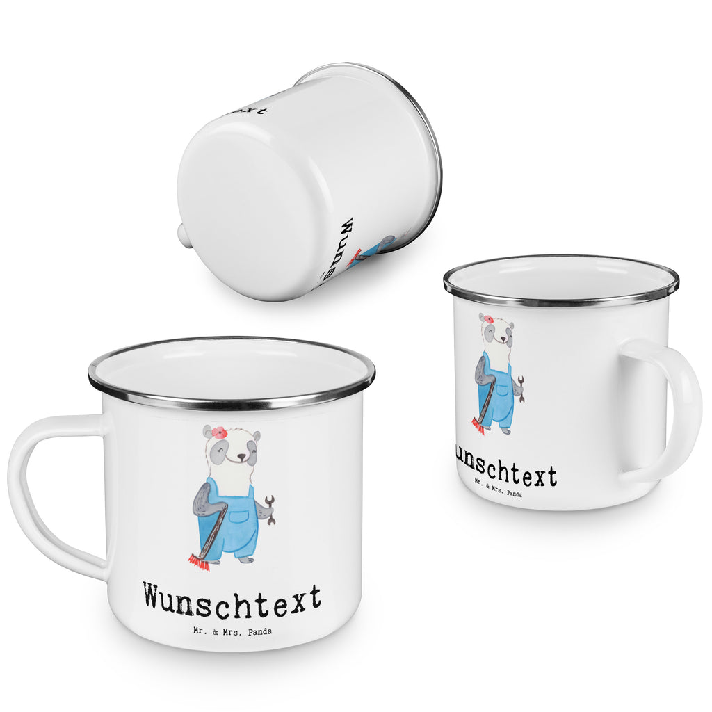 Personalisierte Emaille Tasse Hausmeisterin mit Herz Emaille Tasse personalisiert, Emaille Tasse mit Namen, Campingtasse personalisiert, Namenstasse, Campingtasse bedrucken, Campinggeschirr personalsisert, Beruf, Ausbildung, Jubiläum, Abschied, Rente, Kollege, Kollegin, Geschenk, Schenken, Arbeitskollege, Mitarbeiter, Firma, Danke, Dankeschön, Hausmeisterin, Concierge, Hausverwalterin, Facility Manager