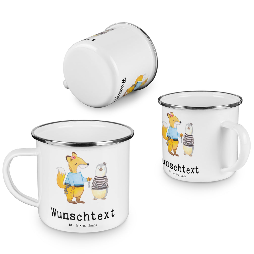 Personalisierte Emaille Tasse Justizvollzugsbeamte mit Herz Emaille Tasse personalisiert, Emaille Tasse mit Namen, Campingtasse personalisiert, Namenstasse, Campingtasse bedrucken, Campinggeschirr personalsisert, Beruf, Ausbildung, Jubiläum, Abschied, Rente, Kollege, Kollegin, Geschenk, Schenken, Arbeitskollege, Mitarbeiter, Firma, Danke, Dankeschön, Gefängniswärterin, Justizvollzugsbeamte