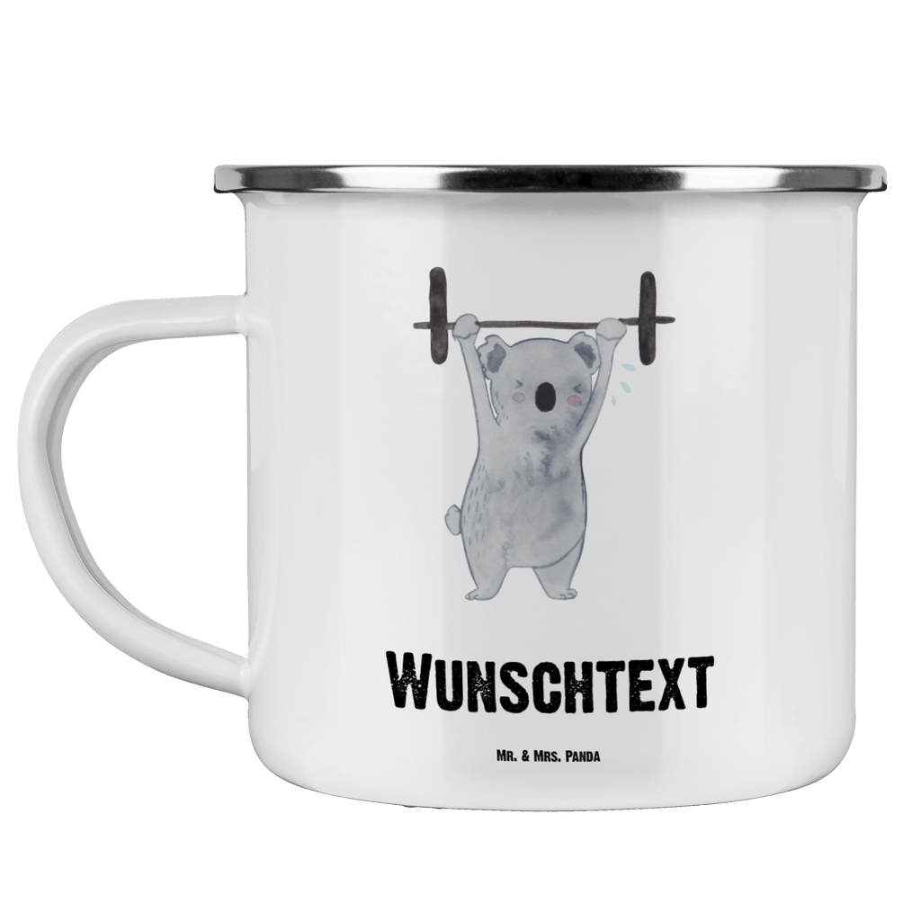 Personalisierte Emaille Tasse Koala Crossfit Tage Emaille Tasse personalisiert, Emaille Tasse mit Namen, Campingtasse personalisiert, Namenstasse, Campingtasse bedrucken, Campinggeschirr personalsisert, Geschenk, Sport, Sportart, Hobby, Schenken, Danke, Dankeschön, Auszeichnung, Gewinn, Sportler, Crossfit, Wettkampfsport, Sportschule