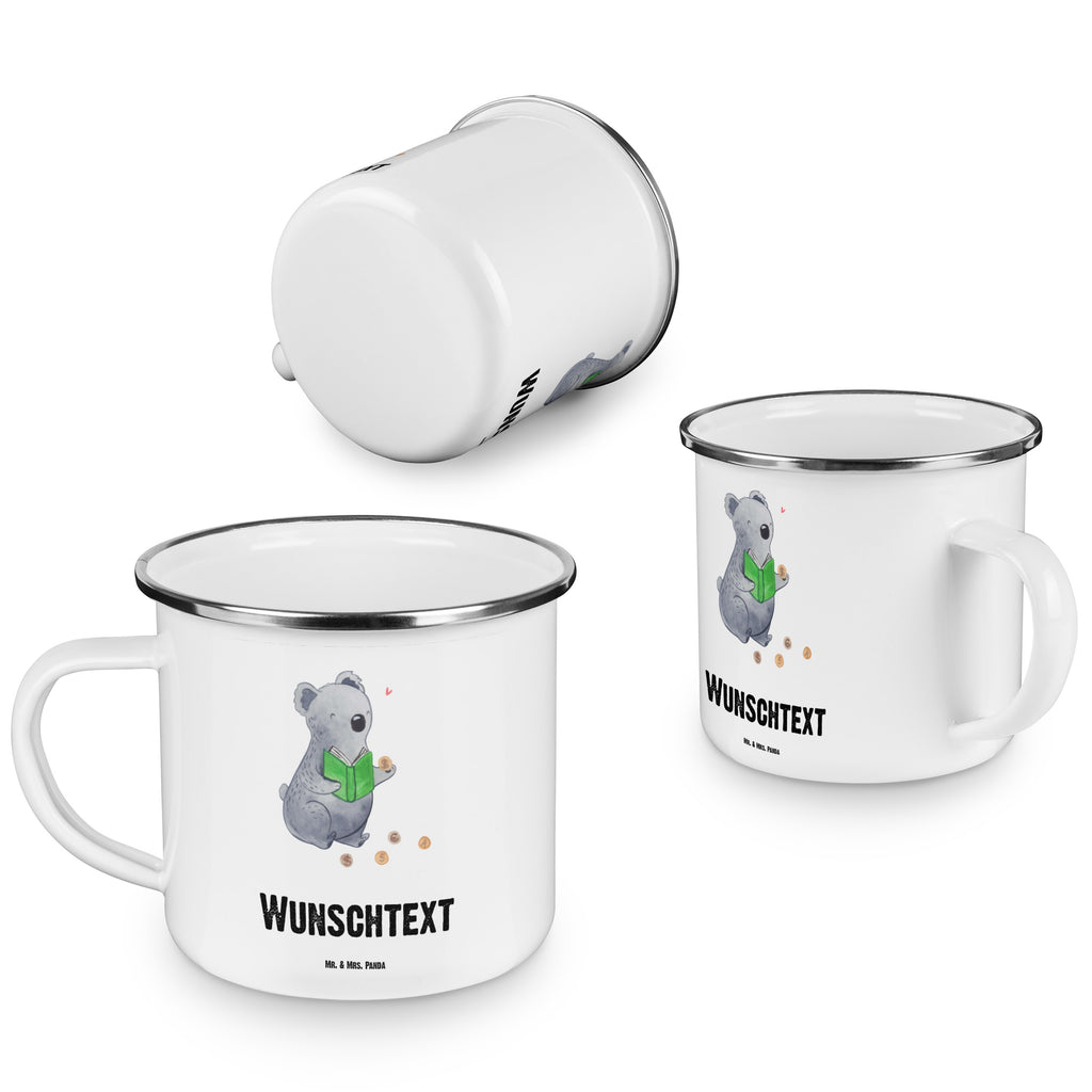 Personalisierte Emaille Tasse Koala Münzen sammeln Tage Emaille Tasse personalisiert, Emaille Tasse mit Namen, Campingtasse personalisiert, Namenstasse, Campingtasse bedrucken, Campinggeschirr personalsisert, Geschenk, Sport, Sportart, Hobby, Schenken, Danke, Dankeschön, Auszeichnung, Gewinn, Sportler, Münzen sammeln, Numismatik, Münzen aus aller Welt