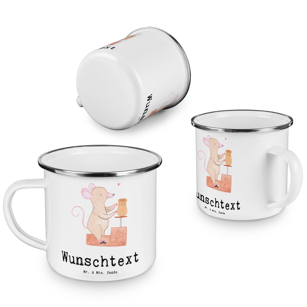 Personalisierte Emaille Tasse Maus Töpfern Tage Emaille Tasse personalisiert, Emaille Tasse mit Namen, Campingtasse personalisiert, Namenstasse, Campingtasse bedrucken, Campinggeschirr personalsisert, Geschenk, Sport, Sportart, Hobby, Schenken, Danke, Dankeschön, Auszeichnung, Gewinn, Sportler, Töpfern, Töpferei, Töpferkurs