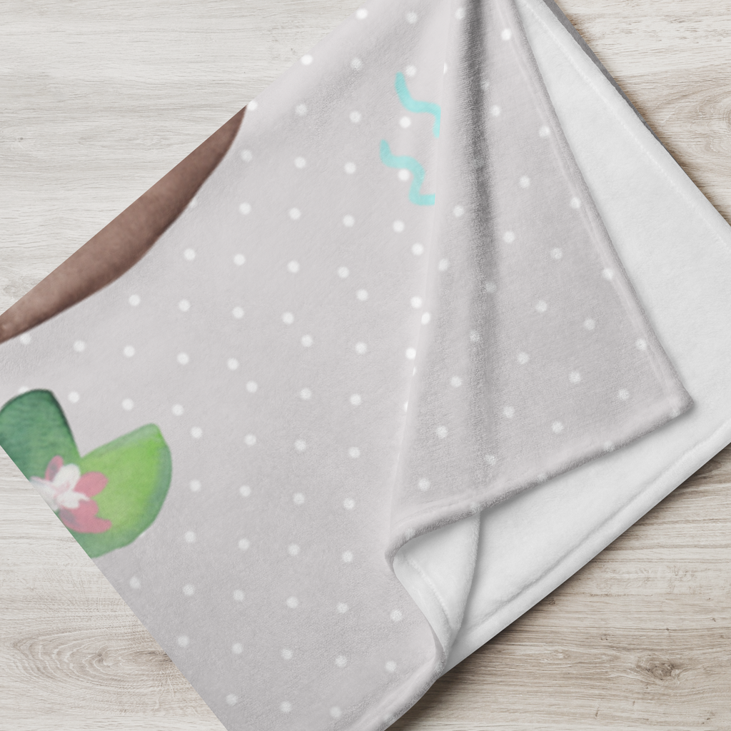 Babydecke mit Namen Otter mit Seerose Babdyecke personalisiert, Babydecke mit Namen, Babydecke bedrucken, Babygeschenk personalisiet, Babygeschenk mit Namen, Krabbeldecke mit Namen, Krabbeldecke personalisiert, Otter, Fischotter, Seeotter, Otter Seeotter See Otter