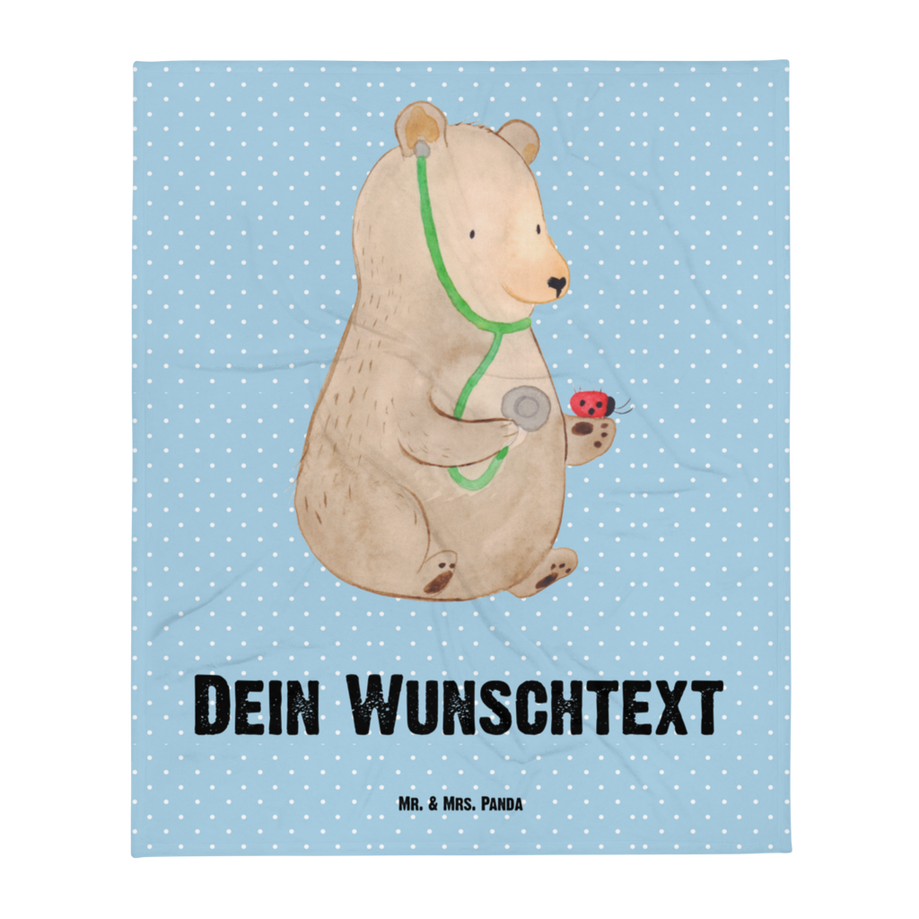 Babydecke mit Namen Bär Arzt Babdyecke personalisiert, Babydecke mit Namen, Babydecke bedrucken, Babygeschenk personalisiet, Babygeschenk mit Namen, Krabbeldecke mit Namen, Krabbeldecke personalisiert, Bär, Teddy, Teddybär, Arzt, Ärztin, Doktor, Professor, Doktorin, Professorin