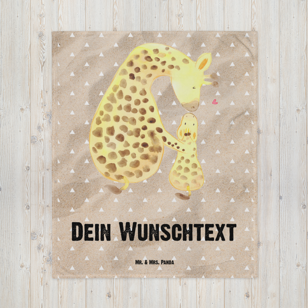 Babydecke mit Namen Giraffe mit Kind Babdyecke personalisiert, Babydecke mit Namen, Babydecke bedrucken, Babygeschenk personalisiet, Babygeschenk mit Namen, Krabbeldecke mit Namen, Krabbeldecke personalisiert, Afrika, Wildtiere, Giraffe, Kind, Mutter, Mama, Tochter, Sohn, Lieblingsmensch