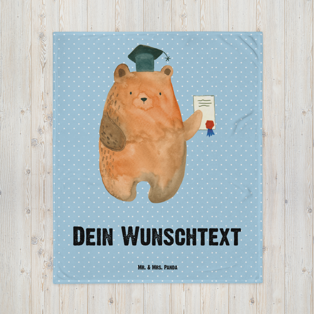 Babydecke mit Namen Prüfungsbär Babdyecke personalisiert, Babydecke mit Namen, Babydecke bedrucken, Babygeschenk personalisiet, Babygeschenk mit Namen, Krabbeldecke mit Namen, Krabbeldecke personalisiert, Bär, Teddy, Teddybär, Abitur, Prüfungen, Prüfung bestanden, Abschluss, Zeugnis, Abschlusszeugnis
